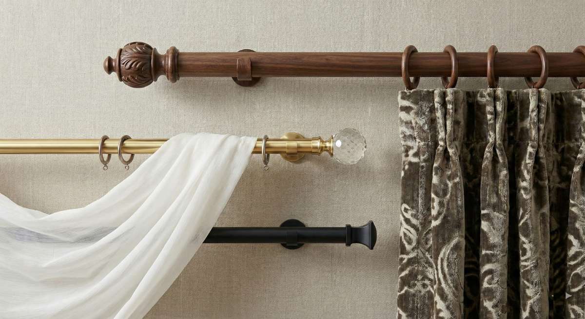 Decorative and motorized curtain rods and hardware for custom curtain installation in Bangalore homes
