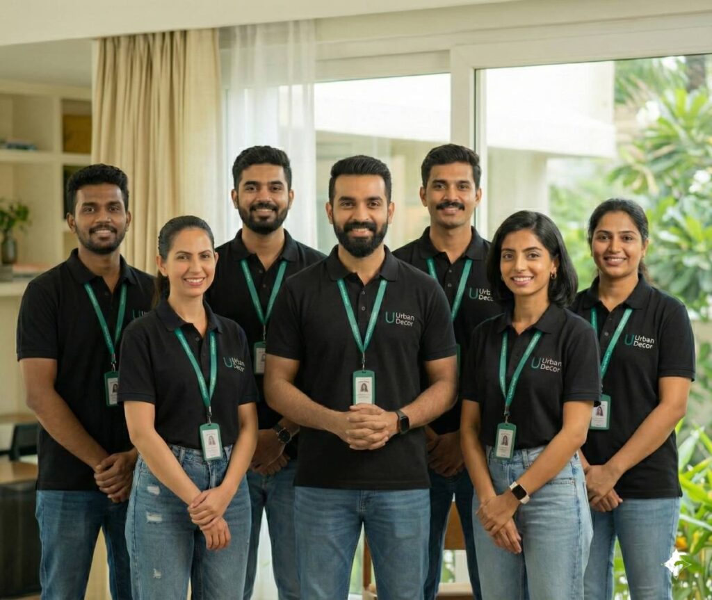 Urban Decor Curtains team specializing in custom curtains and window treatments in Bangalore