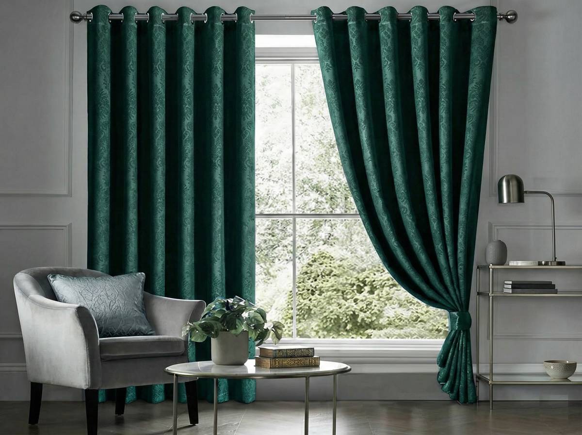 Custom self design curtains for bedroom with soft texture and elegant drape