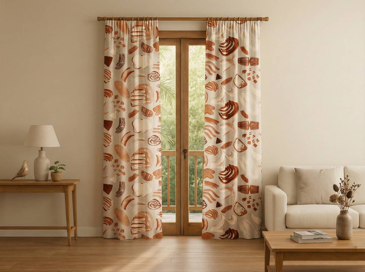 Tailor-made self design curtains fitted perfectly to window frames