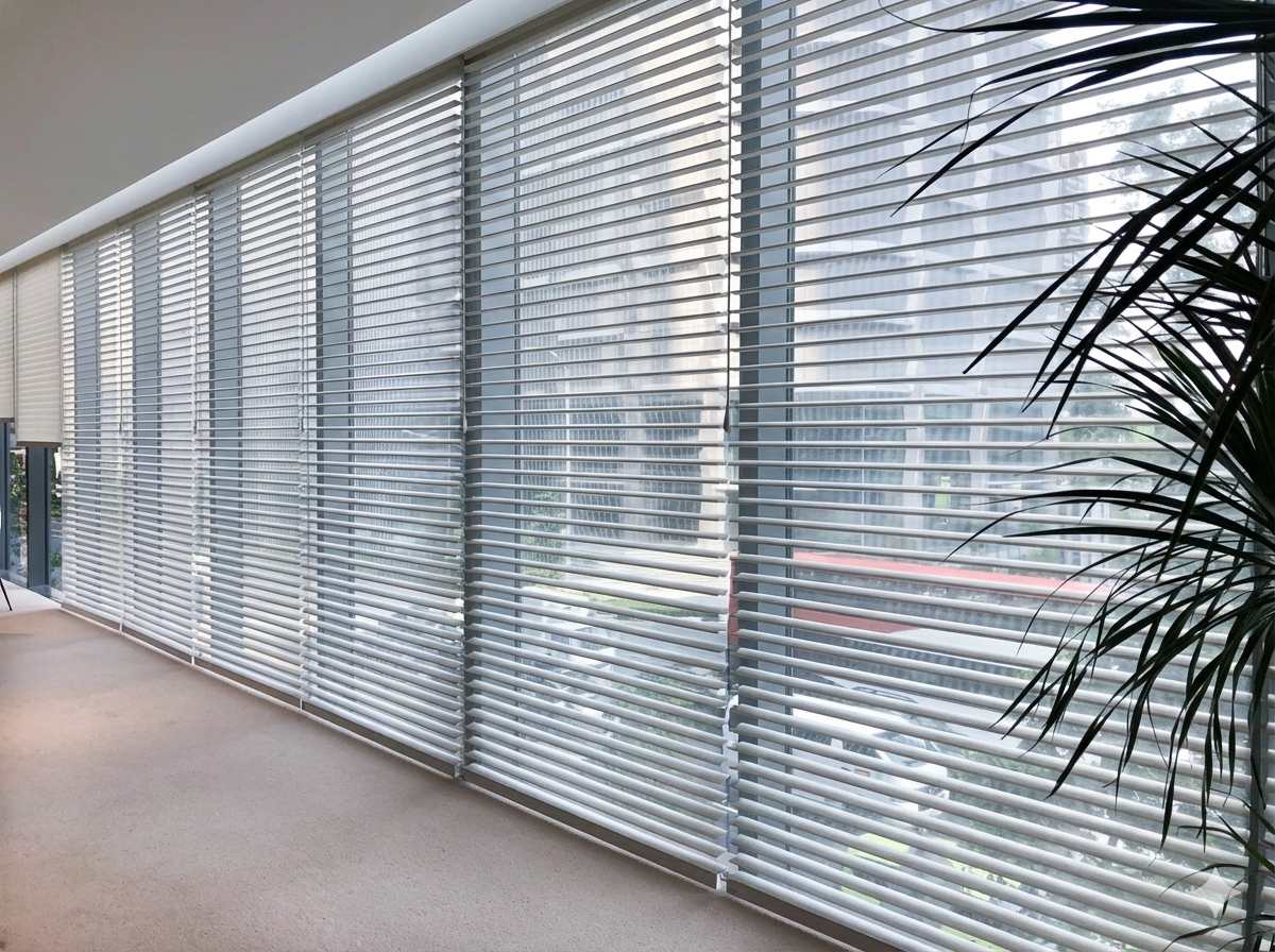 Triple blinds offering flexible light control in a living room