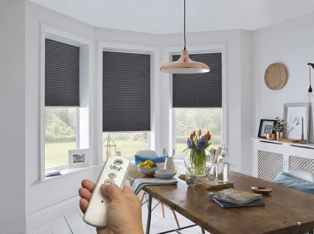 Window Blinds in Bangalore: Modern, Functional & Custom-Fit Solutions Motorised blinds with remote control in Bangalore home