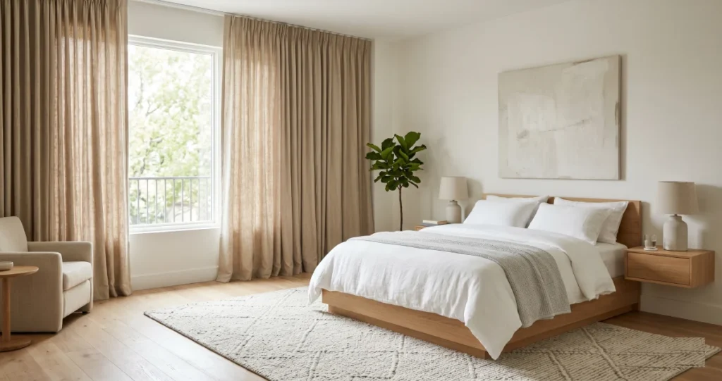 Best Curtain Colours for Bangalore Homes: A Room-by-Room Design Guide Modern bedroom curtain colour ideas for Bangalore homes